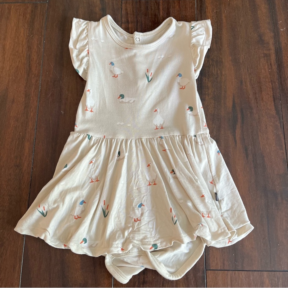 Kyte Baby duck bodysuit twirl dress